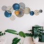 Wallity Bronte - CH103-2 Escultura de Pared de Metal Plateado
